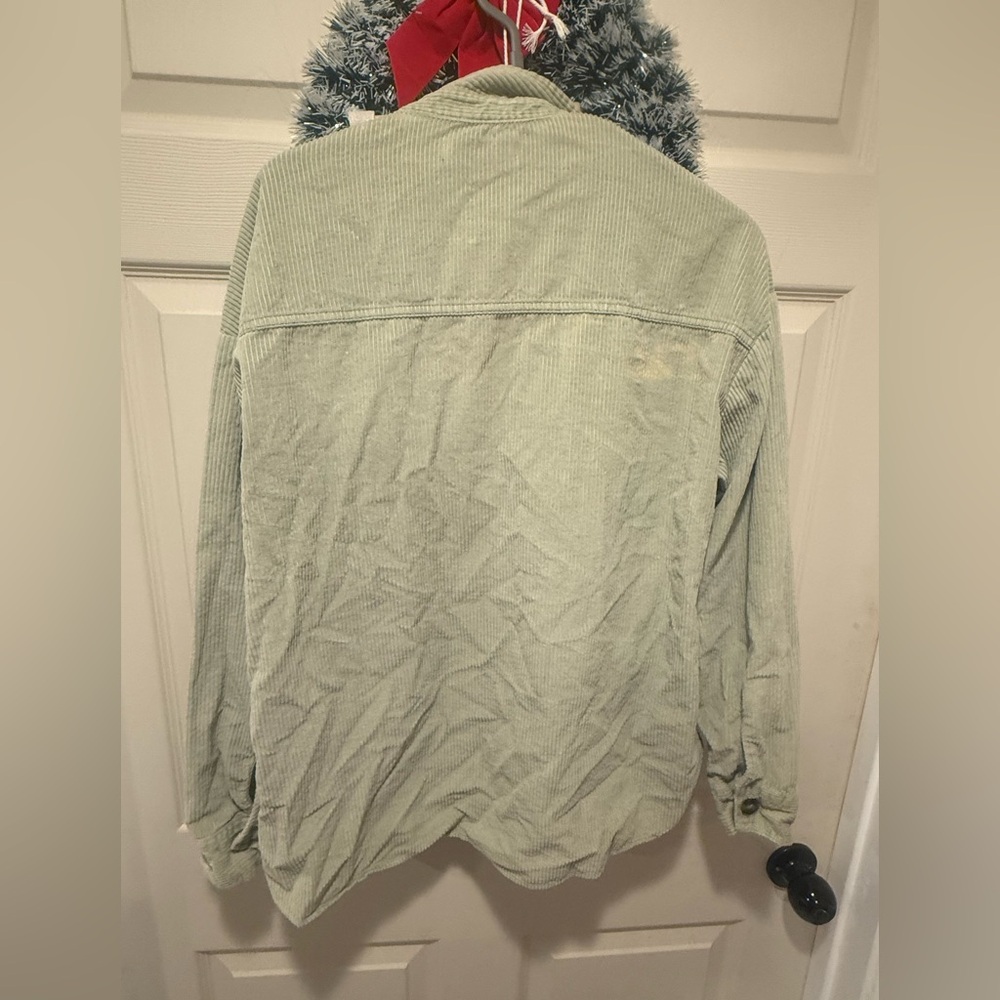 Hollister Light Green Button Down Shirt